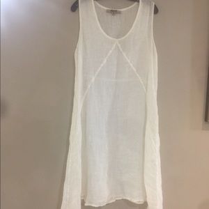 M 100% Linen Dress in Ivory